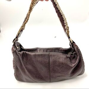 The Sak pebbled leather crochet shoulder bag